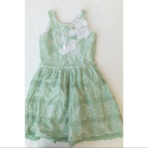 Trish Scully Size 5 Green Lace Dress
